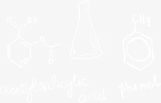 简洁白色化学方程式免抠