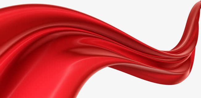 红色漂浮企业丝带设计免抠