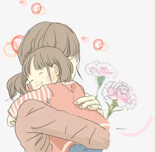 母亲节拥抱免抠