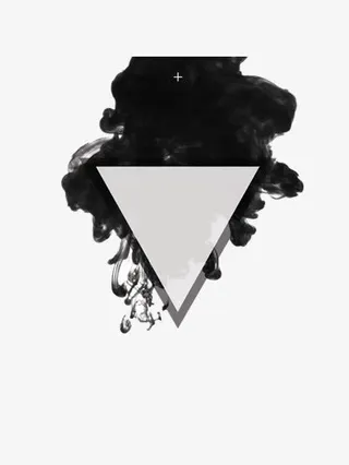 黑色墨水晕染免抠