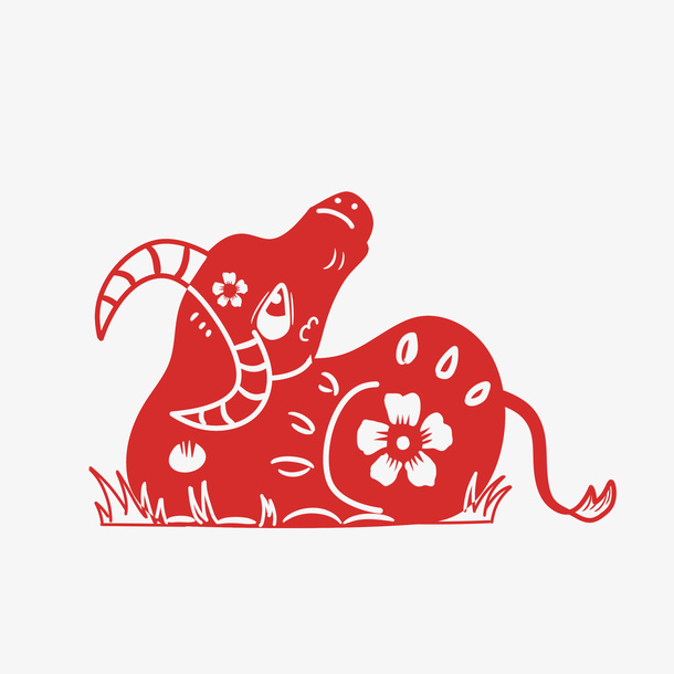 新年剪纸免抠