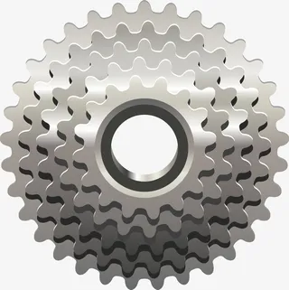 银色自行车齿轮免抠