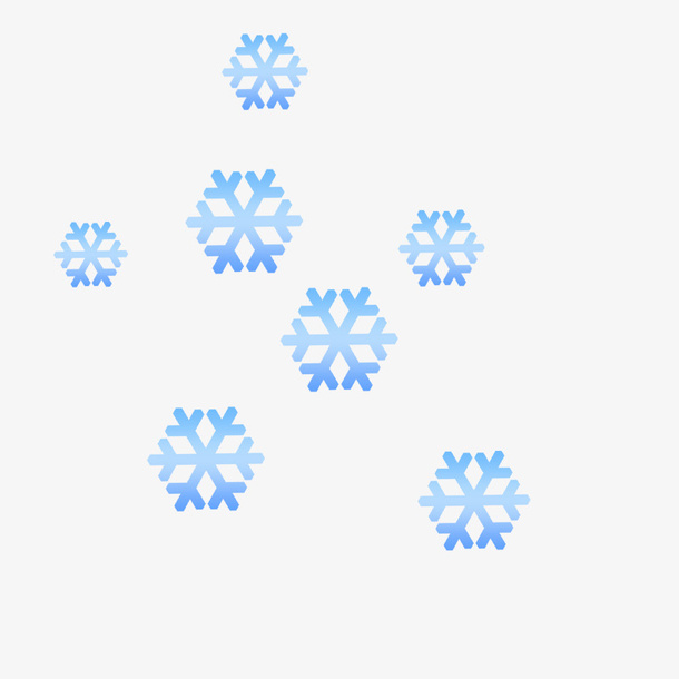 冬的元素雪花 元素免抠