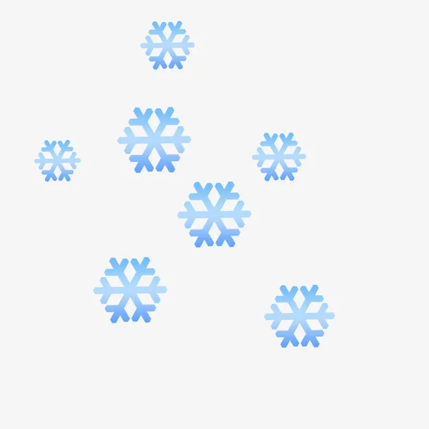 冬的元素雪花 元素免抠