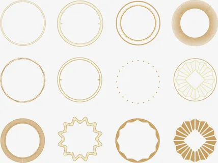 复古欧式圆形花纹边框矢量素材免抠