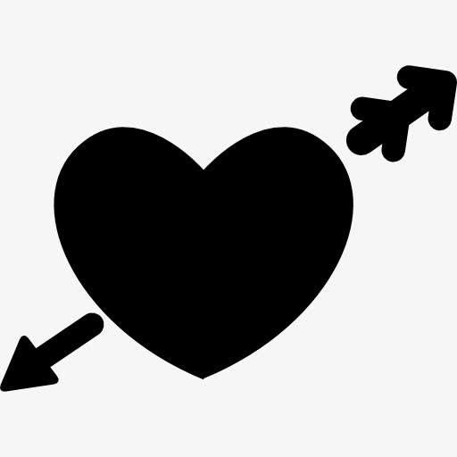 心里爱着Cupid的箭图标免抠