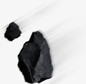 飞射的黑色碎石免抠