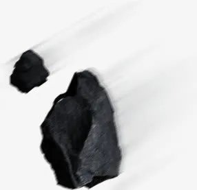 飞射的黑色碎石免抠