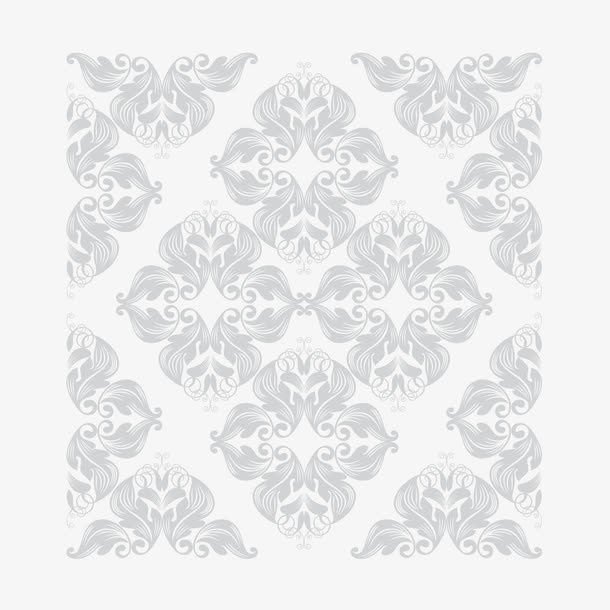 装饰灰色欧美花纹底纹免抠