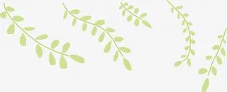 手绘绿叶底纹免抠