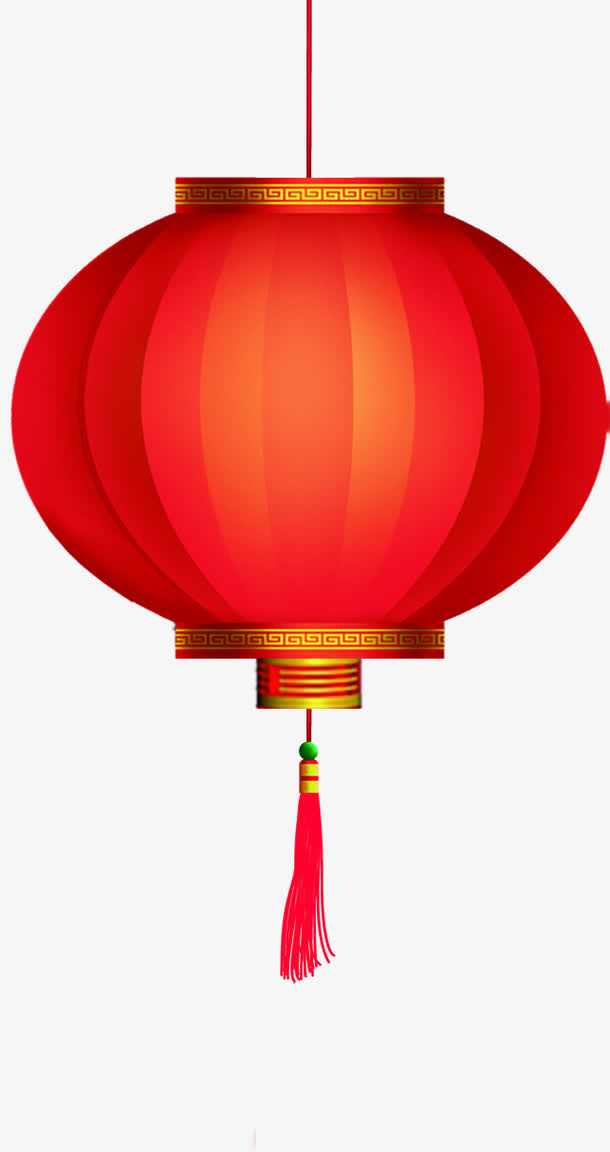红色手绘中国风灯笼婚礼免抠