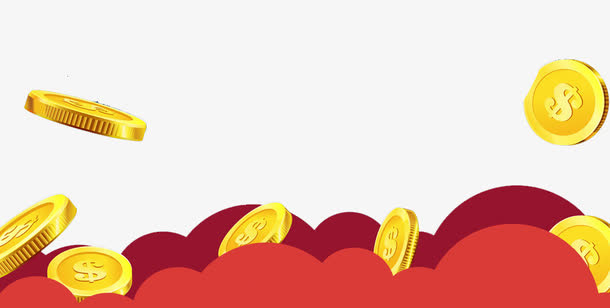 手绘金币免抠