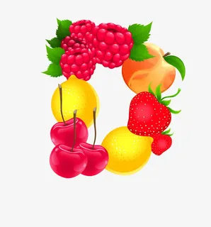 卡通蔬菜字母D免抠