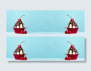 红色蛋糕淘宝海报背景