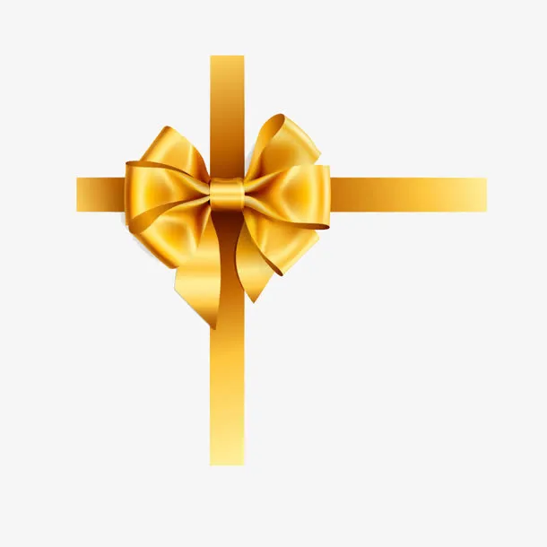 黄色蝴蝶结免抠