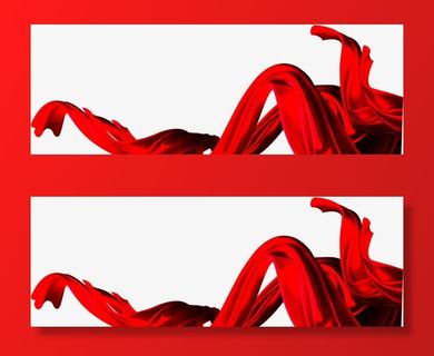 红色彩带 丝带素材免抠漂浮彩带元素