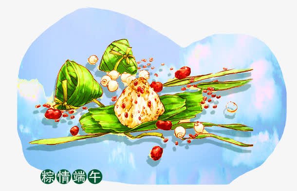 卡通端午节手绘免抠