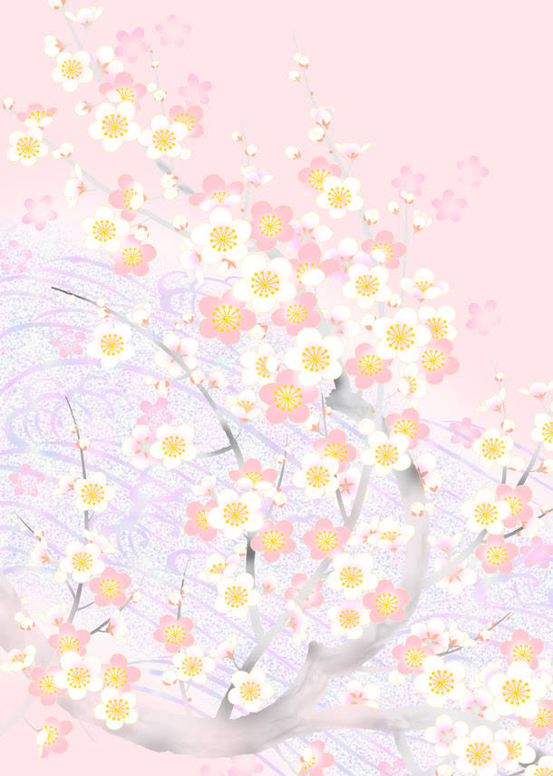 精美梅花底图高清免抠