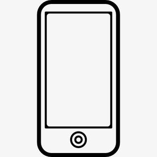 手机的大屏幕，只是一个按钮在前面图标免抠