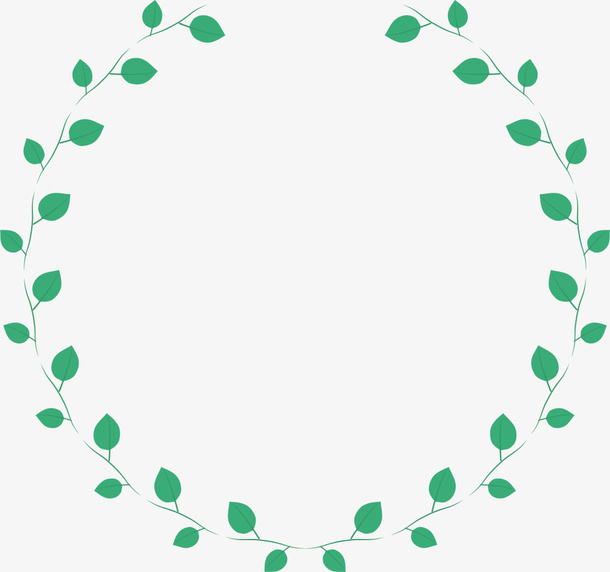 绿色春季自然草环免抠