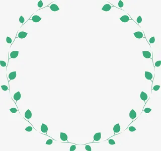 绿色春季自然草环免抠