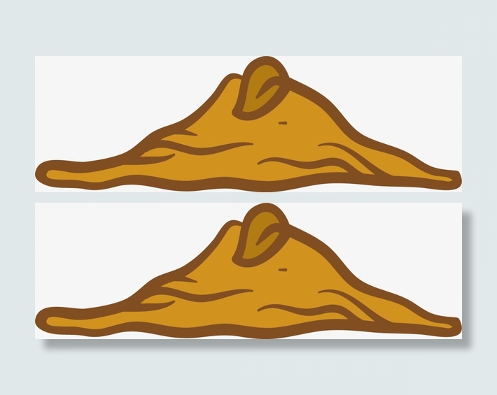 咖啡色卡通种子土地免抠