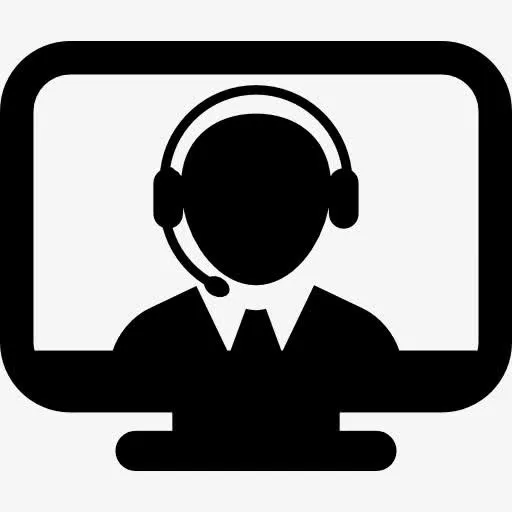 算子与耳机在屏幕图标免抠