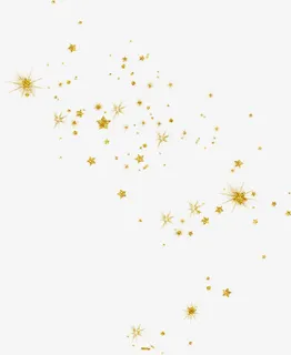 金色灿烂的星光免抠
