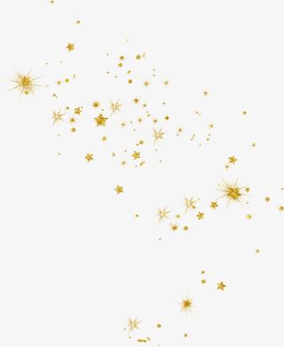 金色灿烂的星光免抠