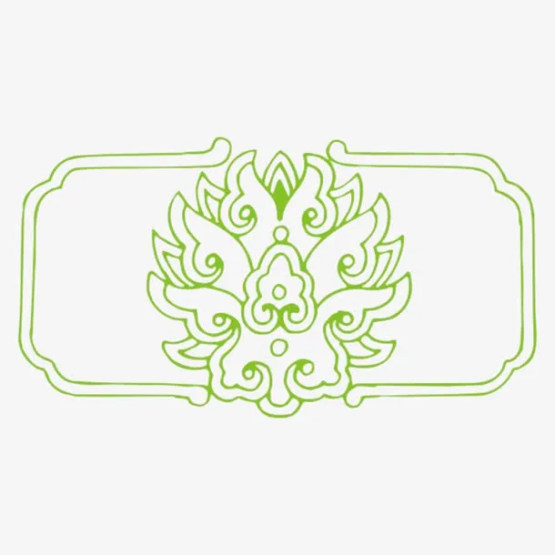 绿色中国风边框免抠