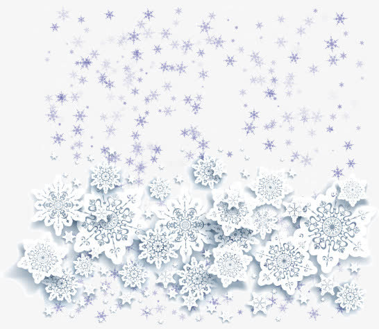 装饰白色唯美雪花免抠