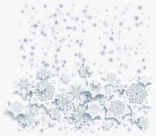 装饰白色唯美雪花免抠