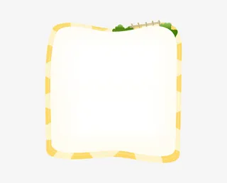橙黄色简约方框边框免抠