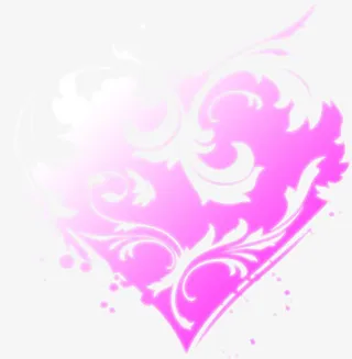 紫色唯美手绘花藤爱心免抠