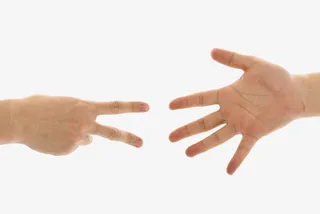 剪刀和布手势方向图免抠