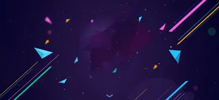 彩色漂浮创意场景免抠