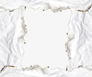 白色皱纹纸文本框免抠
