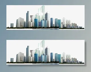 春天环保城市建筑免抠