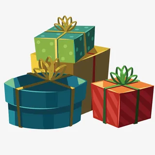 双十一双十二礼盒元素设计免抠