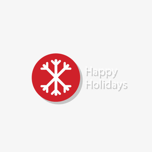 圣诞雪花假期标志免抠