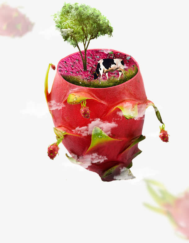 创意火龙果免抠
