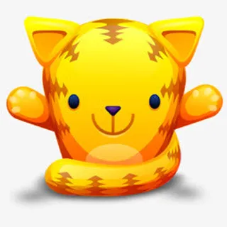 猫的橙色图标免抠