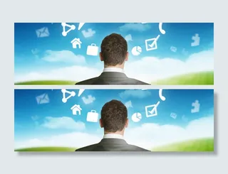 男士商务云端背景高清