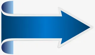 图标 箭头 弯曲 蓝色免抠