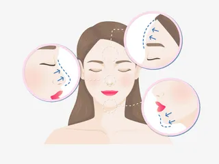 韩式女士整容微整漫画免抠