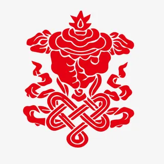 中国结动物花案装饰免抠