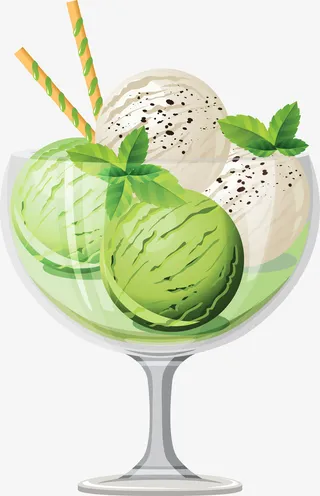 冰淇淋 手绘 插画 装饰物免抠