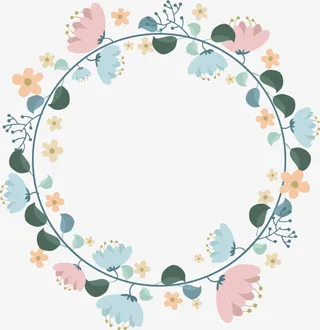 花环 小清新 春天免抠动植物植物元素