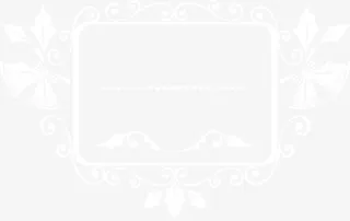 白色花纹边框免抠