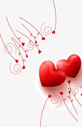 情人节浪漫爱心组合素材免抠